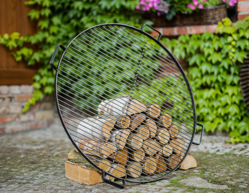 Natural Steel Grate with 4 Handles For Fire Bowl Cook King